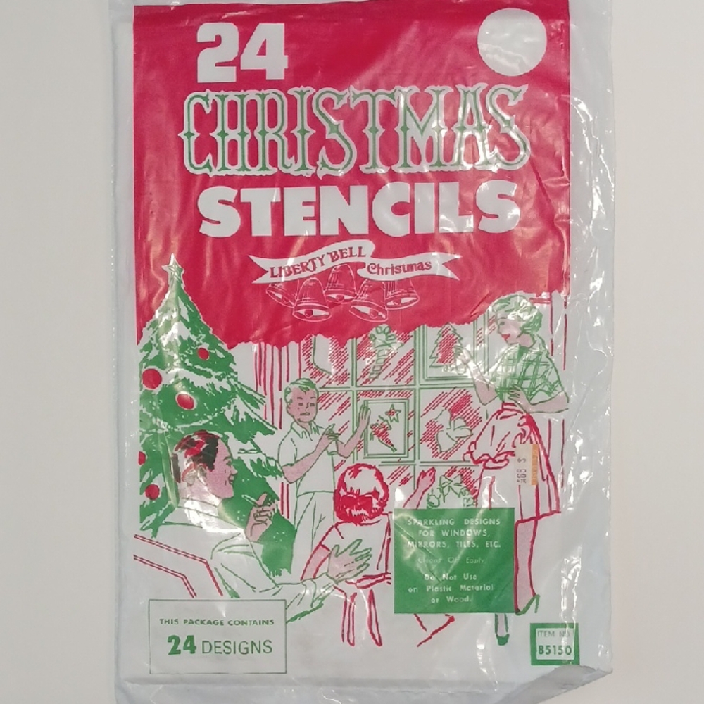 Vintage Liberty Bell Christmas Stencils Set